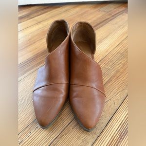 Universal Thread faux leather pointed booties with open side feature